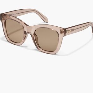 📌 NWT Quay Australia After Hours Crystal Doe Tan Color Sunglasses w/ Black Case
